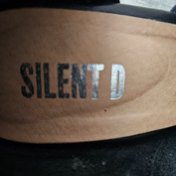 Silent D Bichon Anthropologie Bootie Leather Black Cutout Zip Ankle Boots - Picture 7 of 12